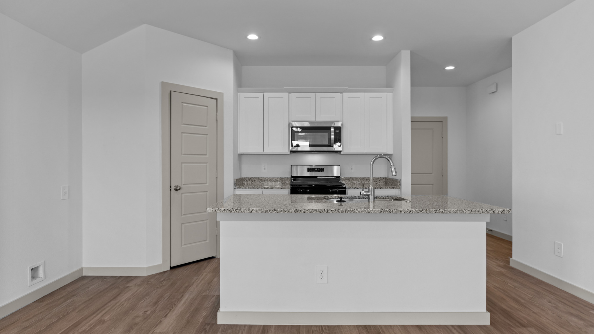 Open kitchen concept with spacious island