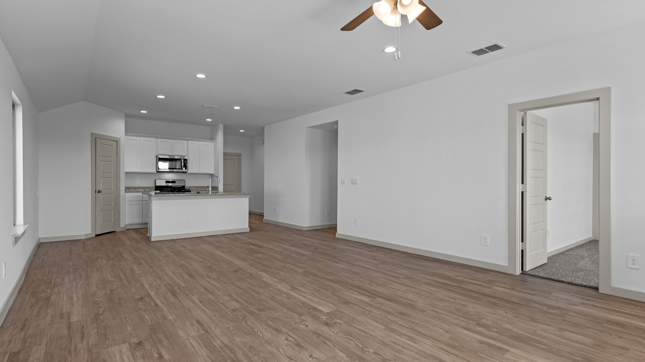Spacious Living area open to kitchen