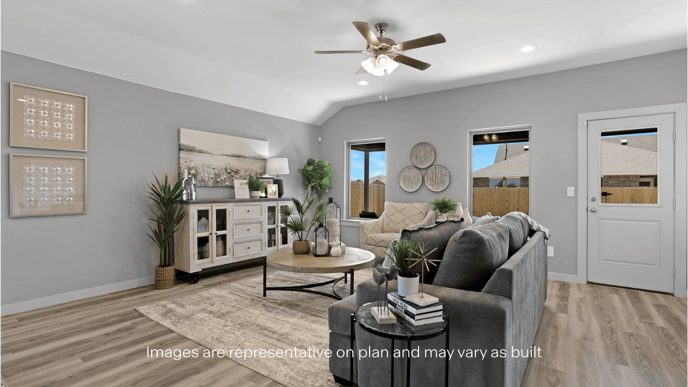 Open living and family room area with ample natural light