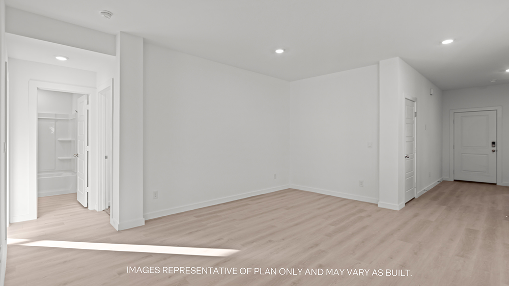 Interior living area near entry way