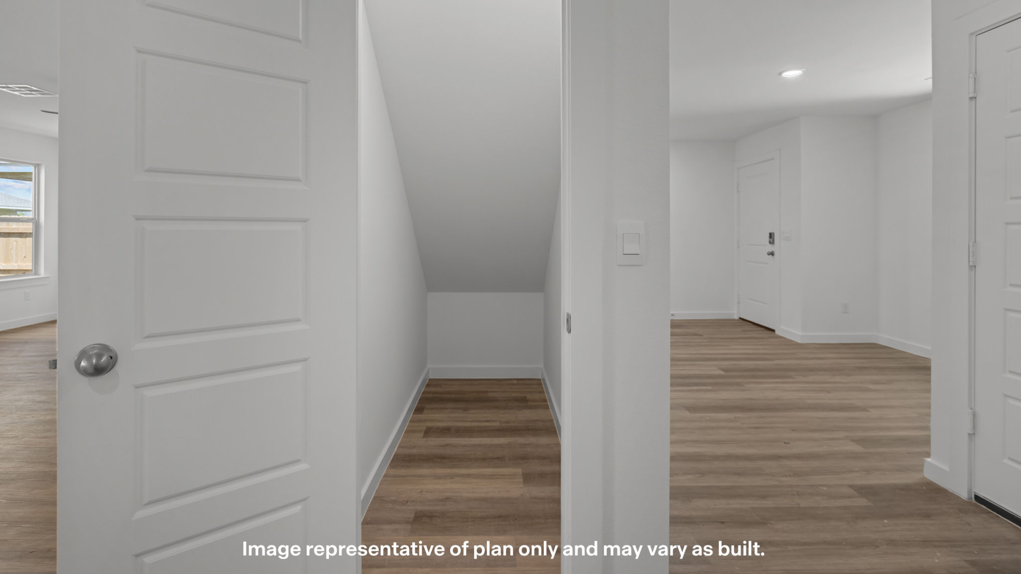 Foyer with mudroom space and additional storage