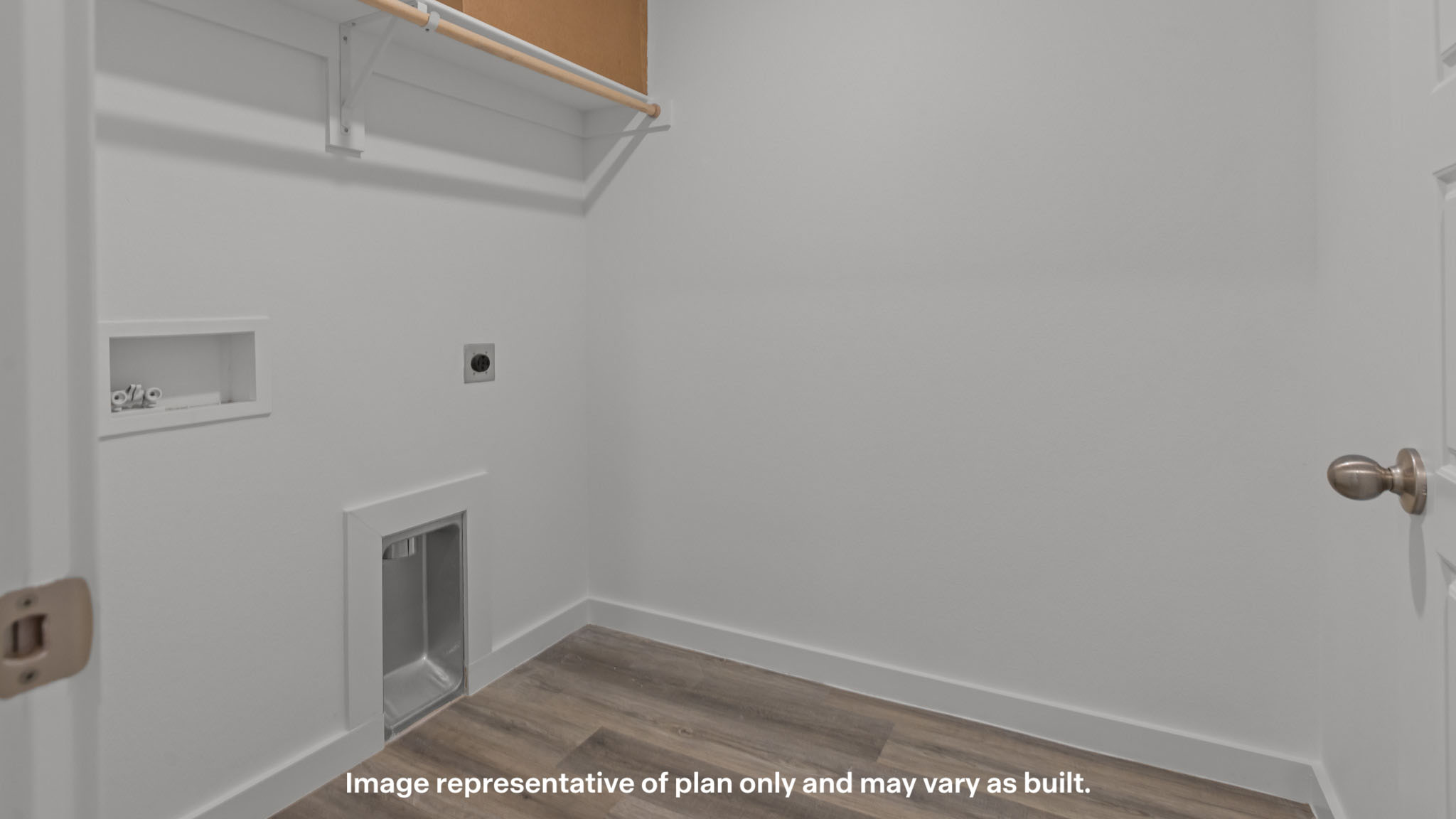 Laundry room and utility closet space with extra storage