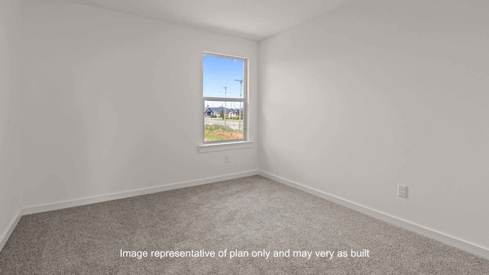 Guest bedroom with front windows and ample natural light