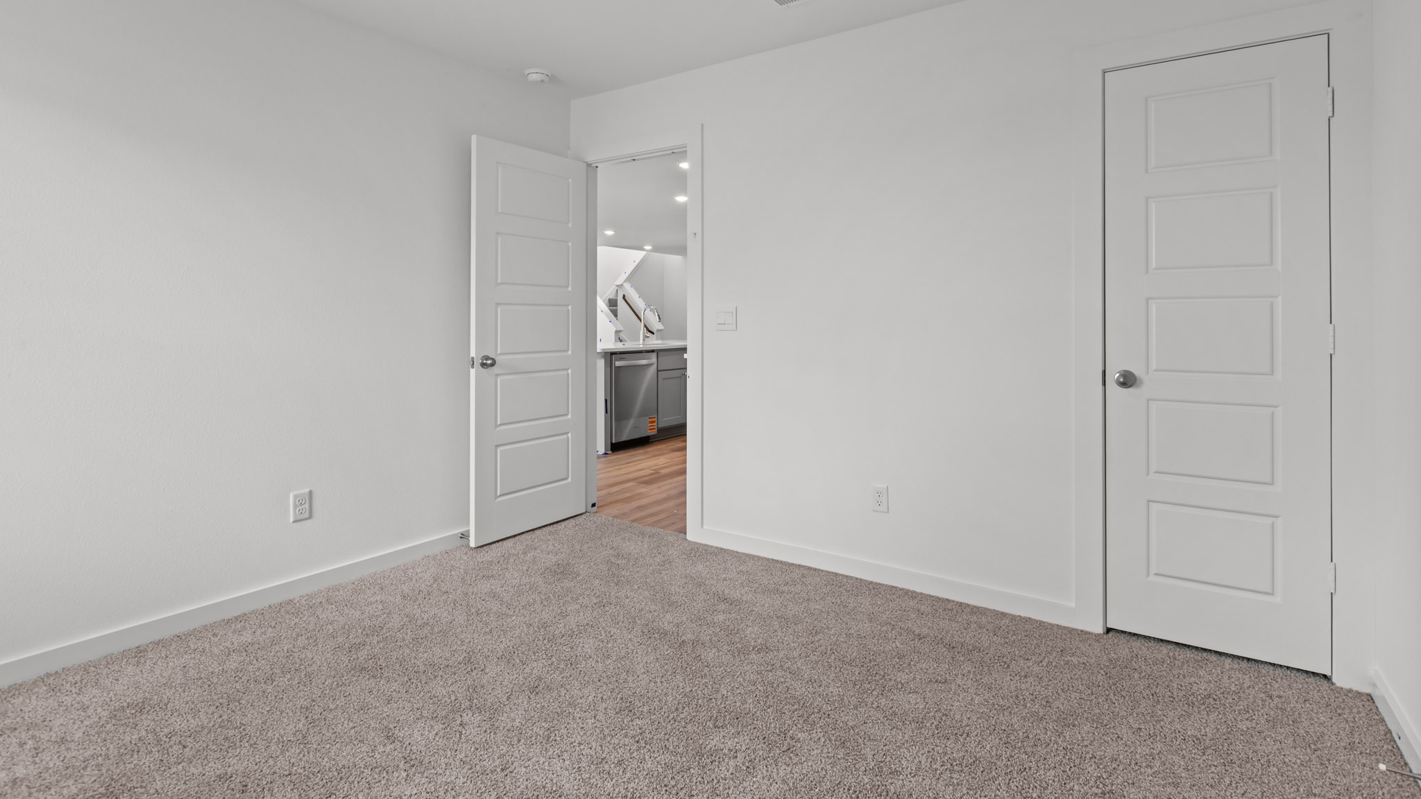 Downstairs private guest suite with separate bathroom