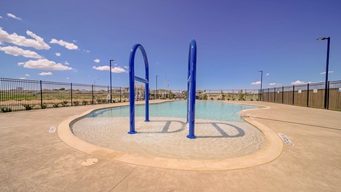 Overlook West spacious sparkling pool with clean blue water