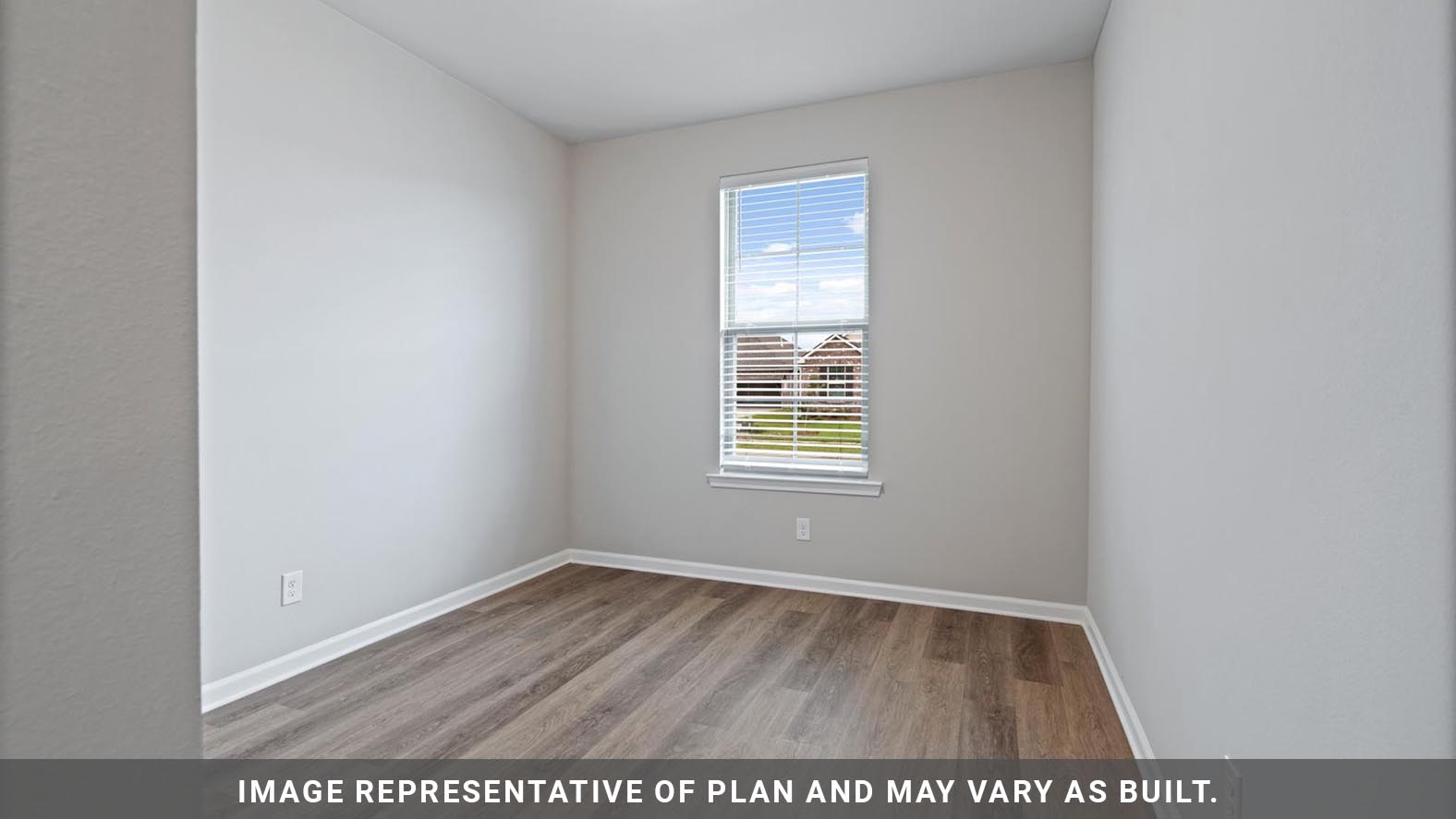 Guest bedroom with side window and spacious closet