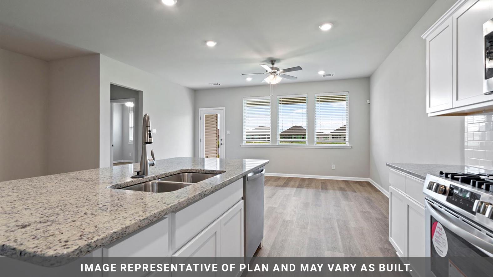 Spacious open kitchen with ample natural light