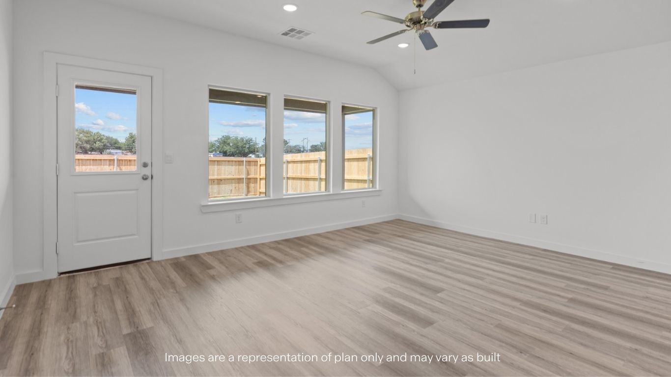 Open living and family room area with ample natural light
