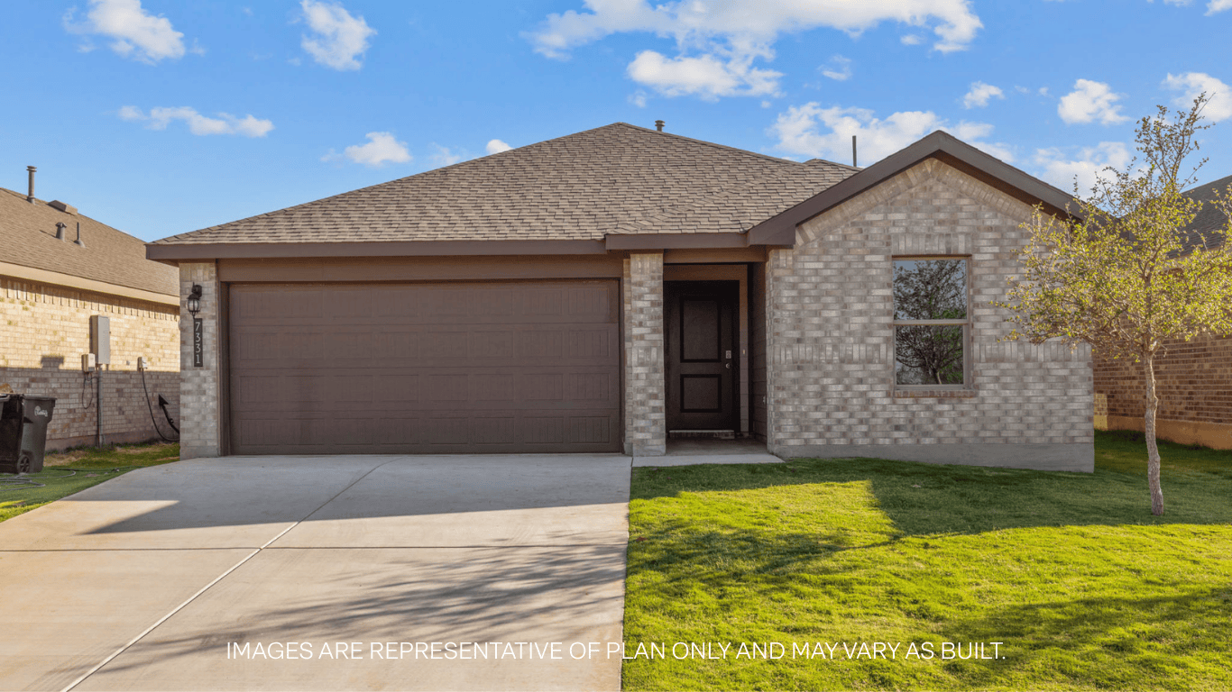Single story brick home in west texas