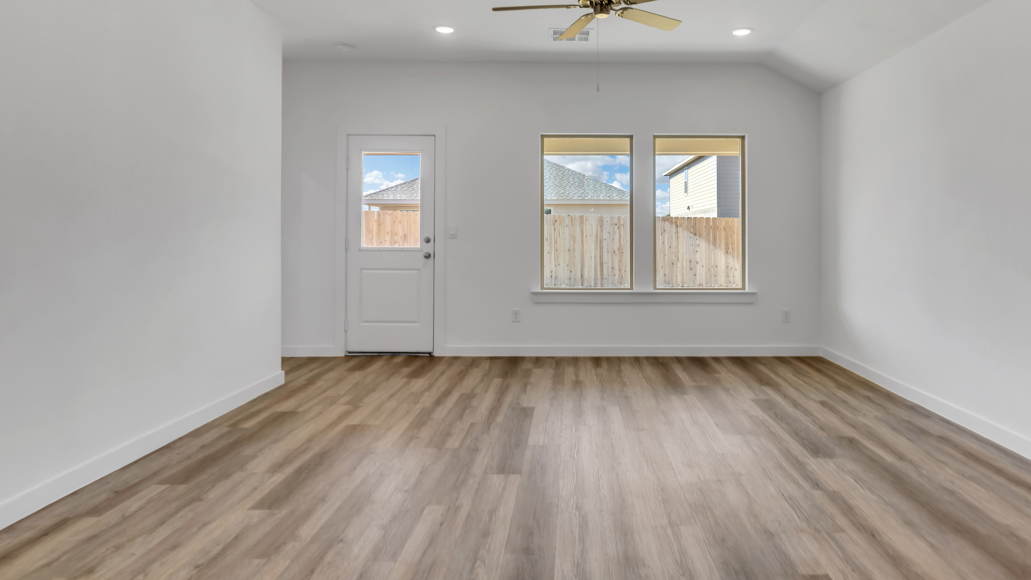 Spacious living and family area with ample light