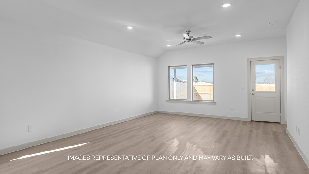 Open living and family room area with ample natural light