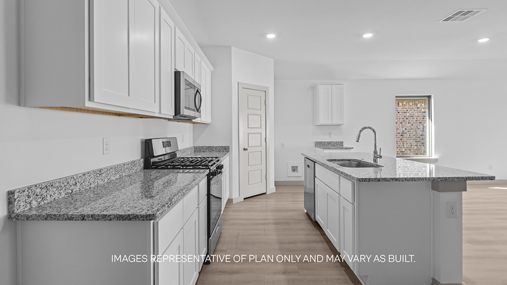 Spacious open kitchen with ample natural light