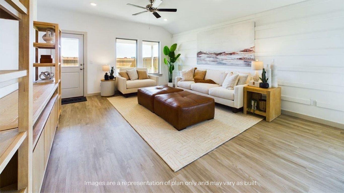 Open living and family room area with ample natural light