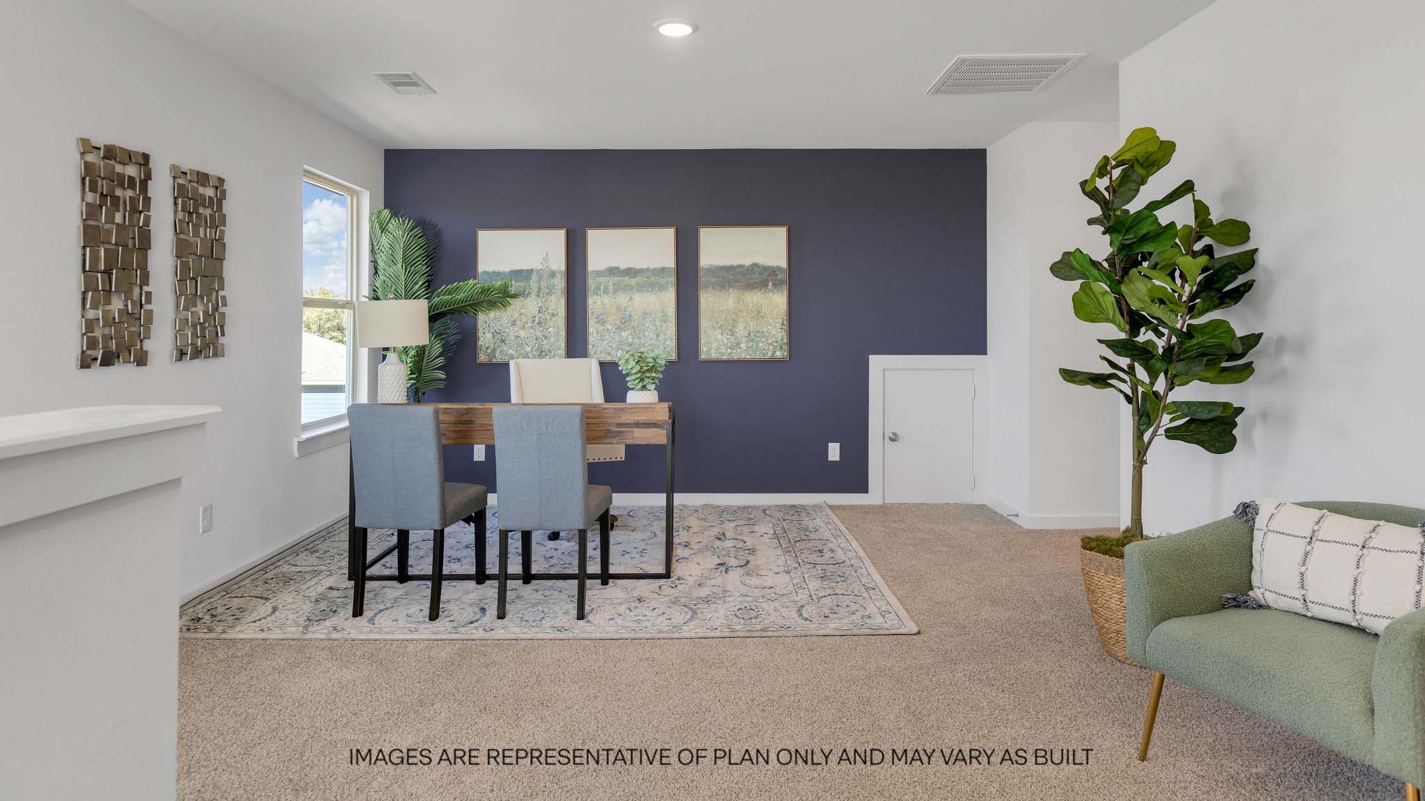 Upstairs landing space perfect for a game room or entertainment spot