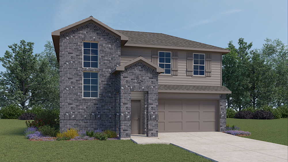 Two story home with brick