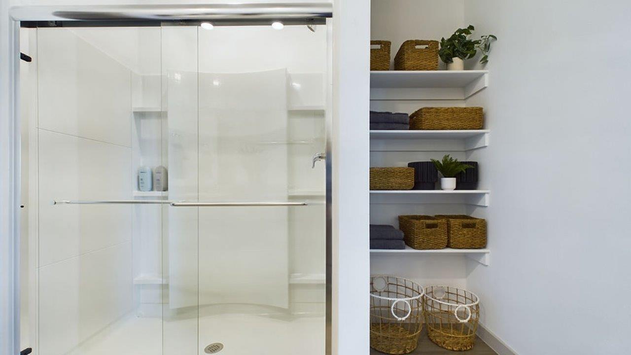 Large walk in shower