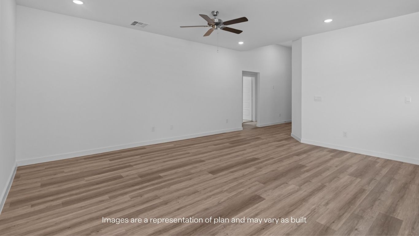 Open living and family room area with ample natural light