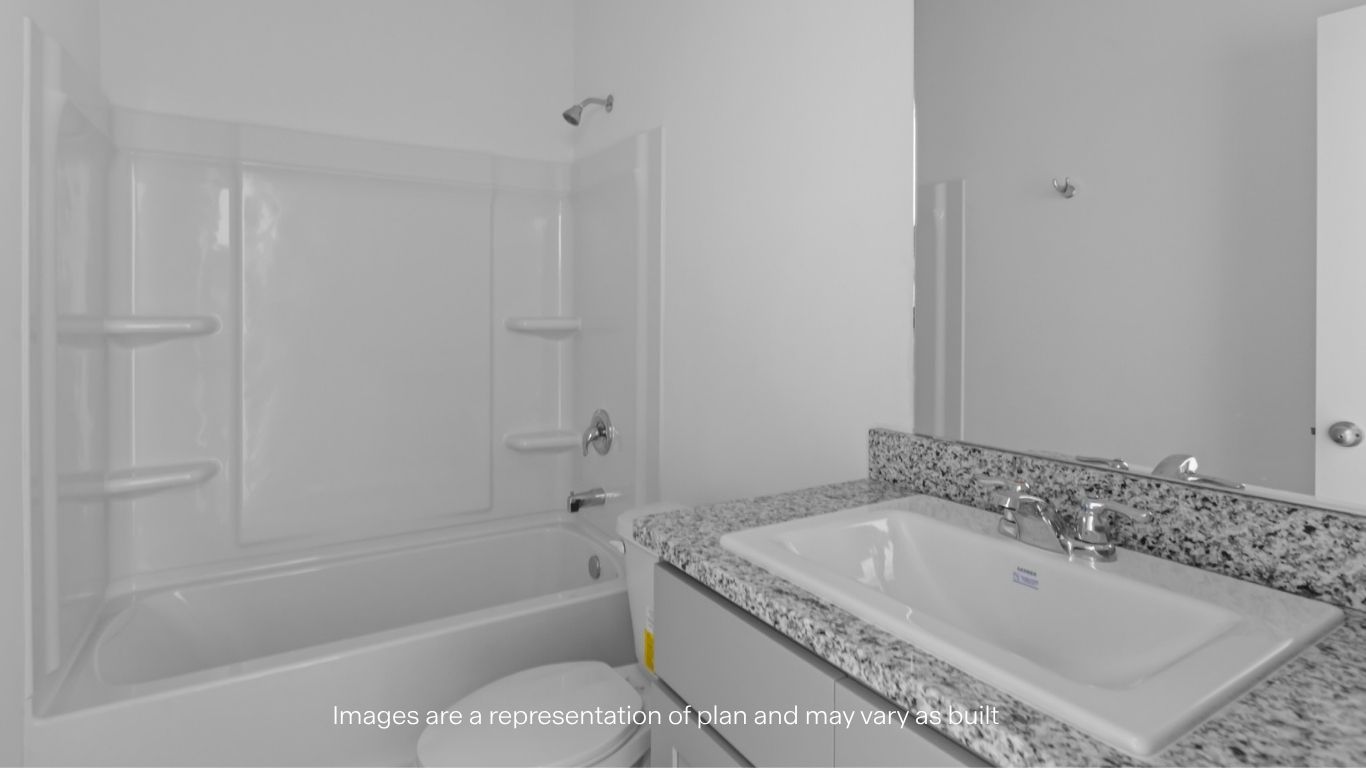 Guest bathroom located between guest bedrooms