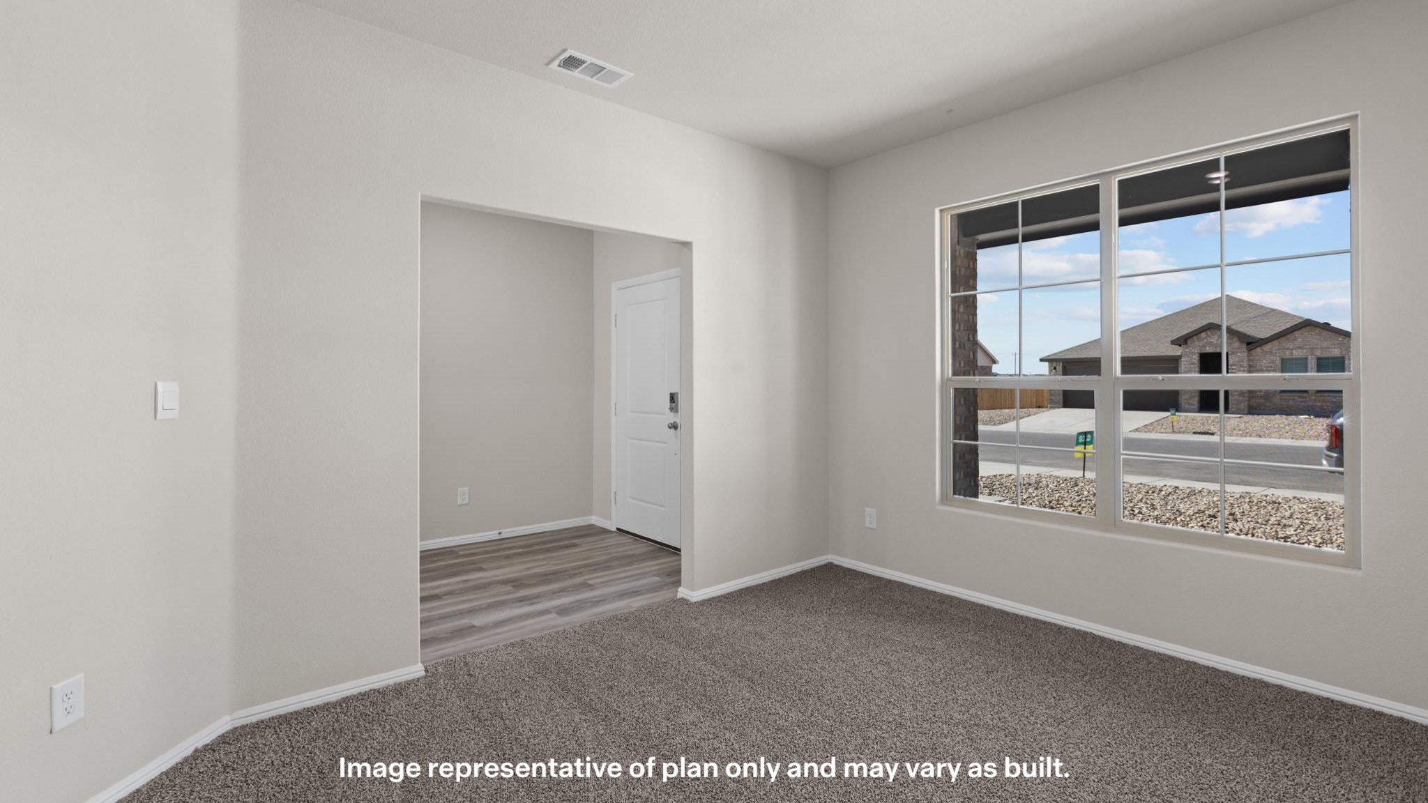 Study room with front windows and ample light