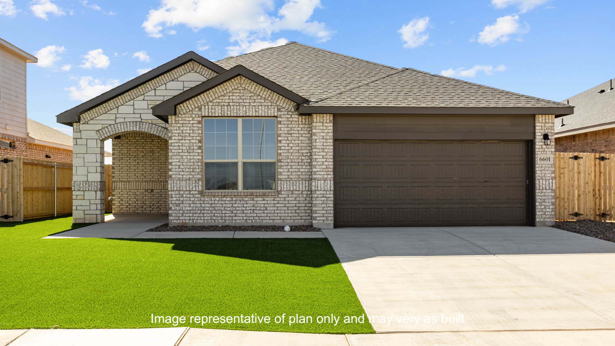 Single story brick home in west texas