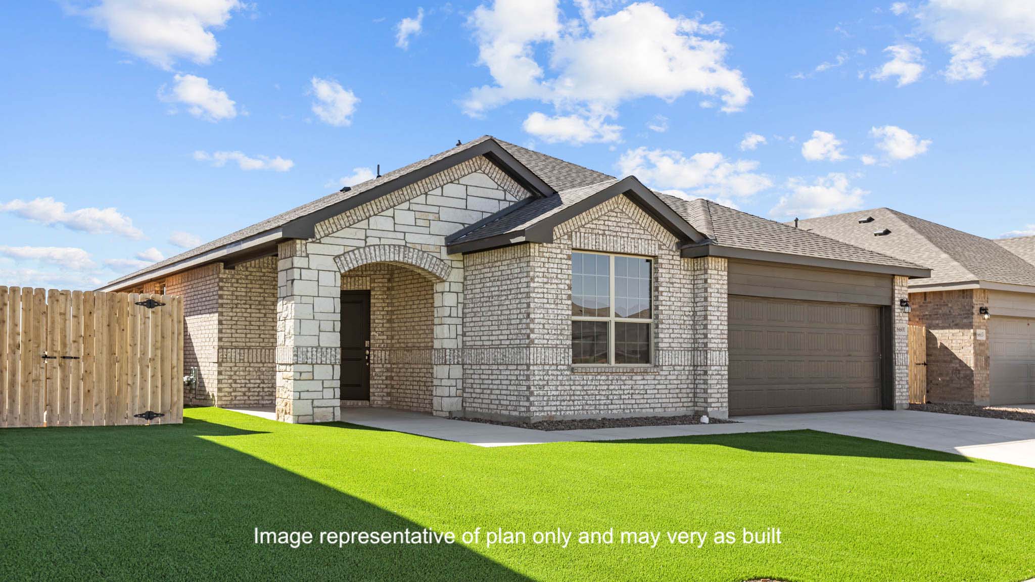 Single story brick home in Wolfforth texas