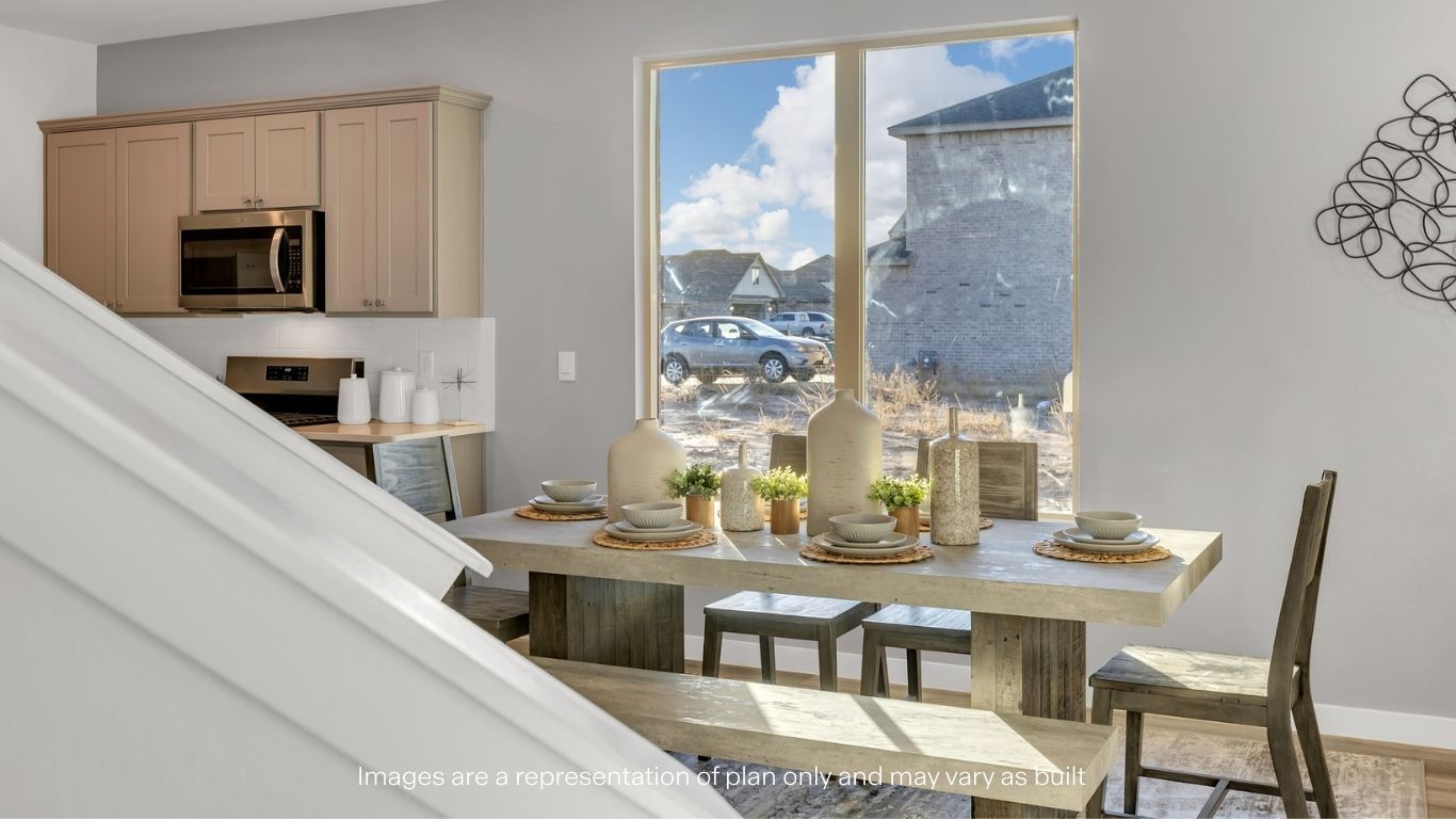 Open dining room space adjacent to kitchen