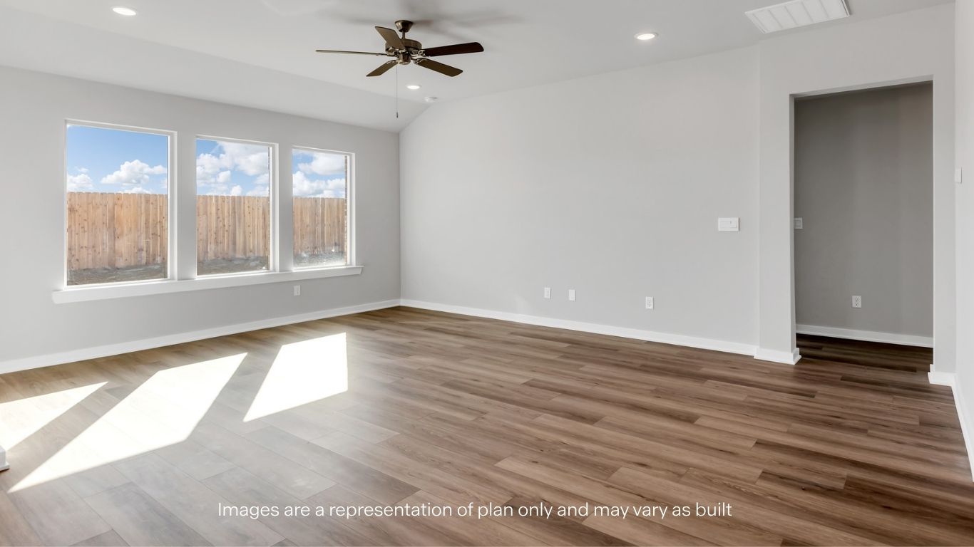 Open living and family room area with ample natural light