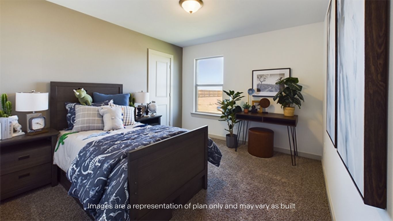 bedroom with side window and spacious closet