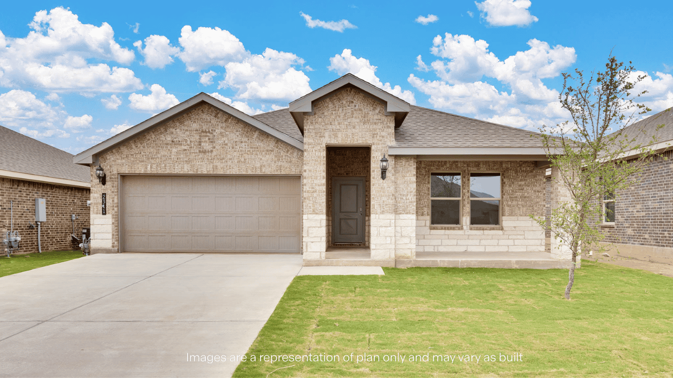 single story brick home in west texas