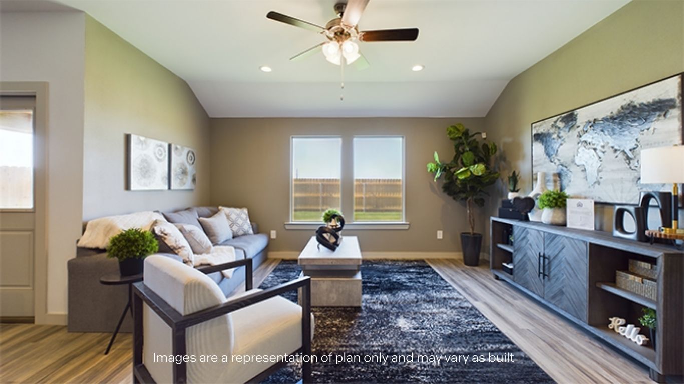 Open living and family room area with ample natural light