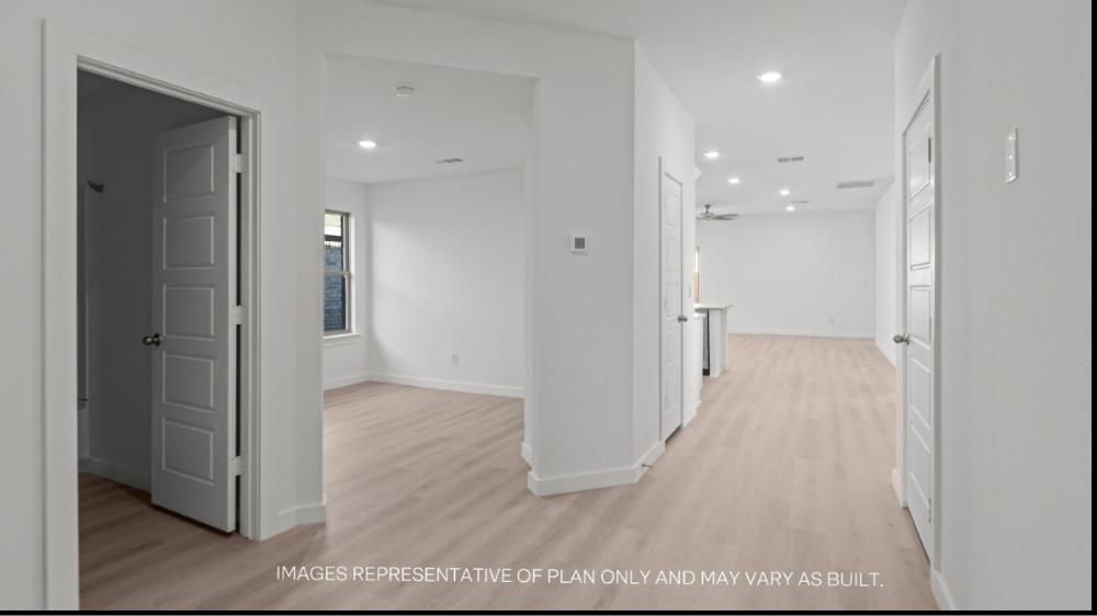 Spacious front foyer and entryway space with study room and guest room to the left