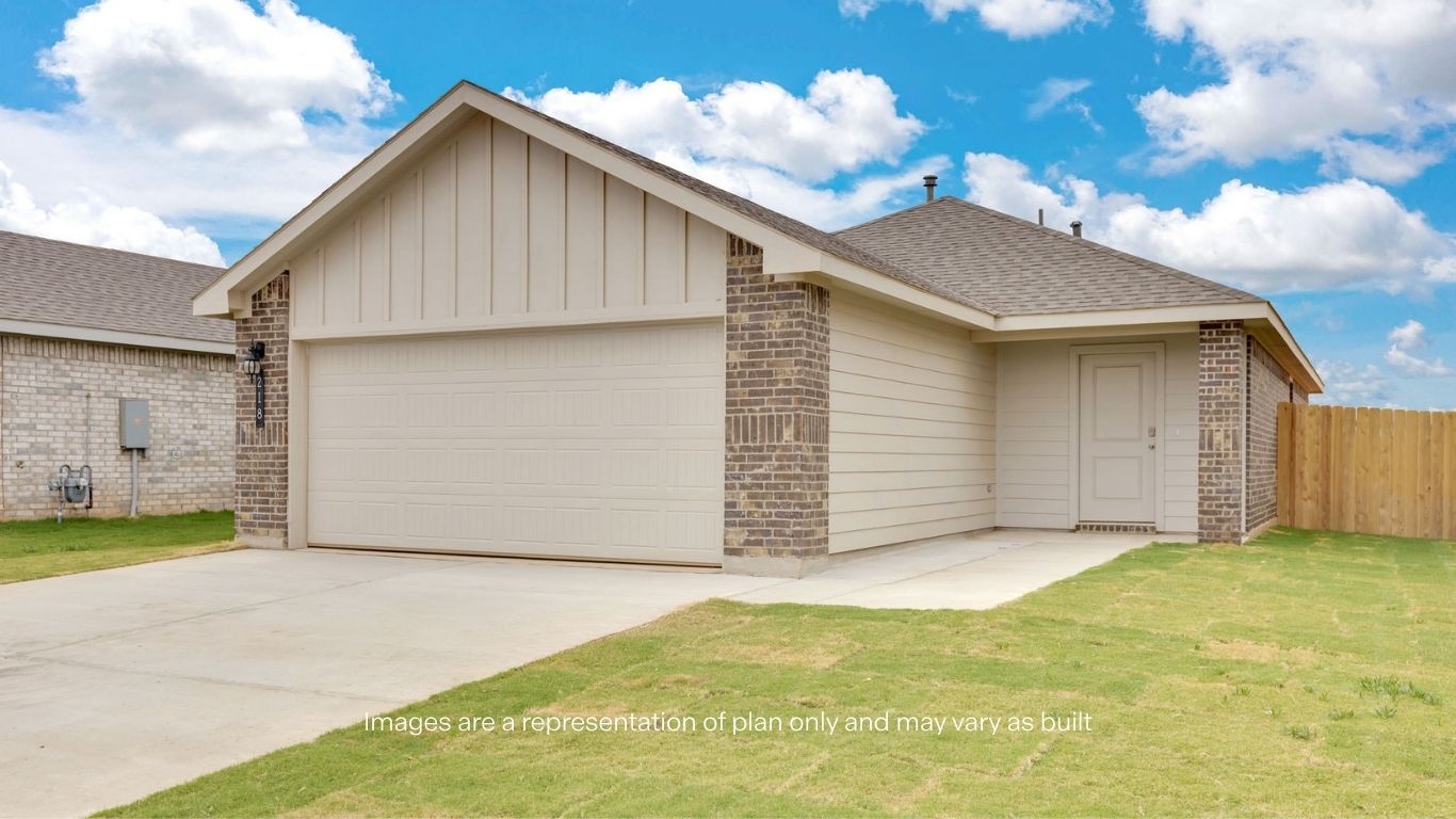 side view of single story home