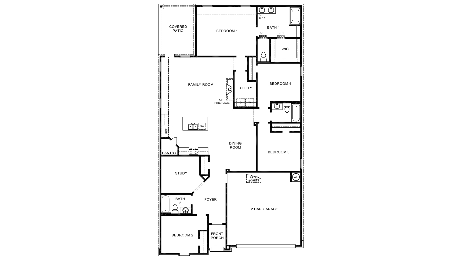 Elevation A floor plan