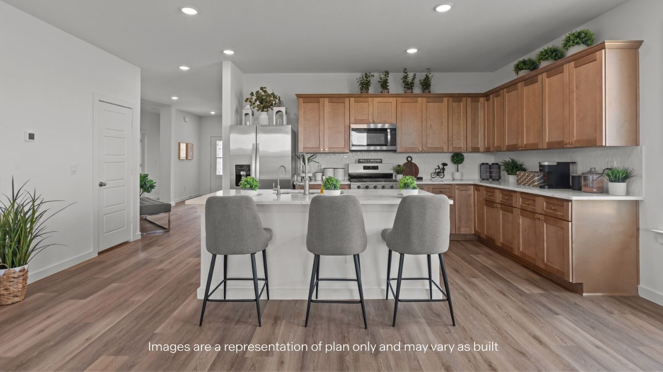 Spacious open kitchen with ample natural light