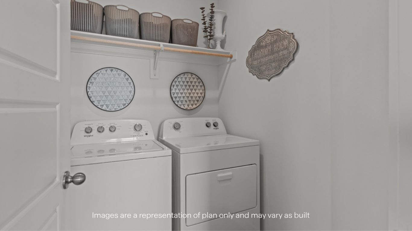 Laundry room and utility closet space with extra storage