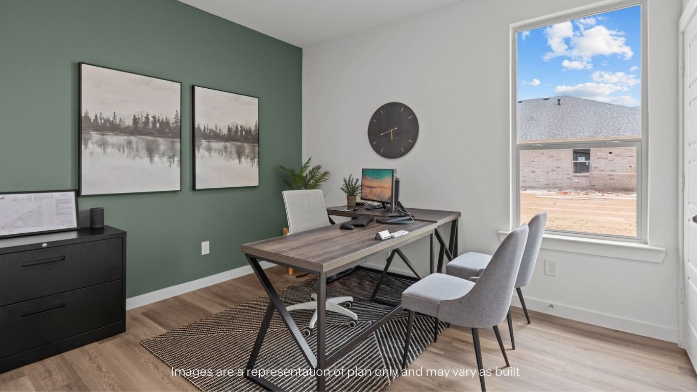 Guest bedroom 2 with side window and plush carpet floor