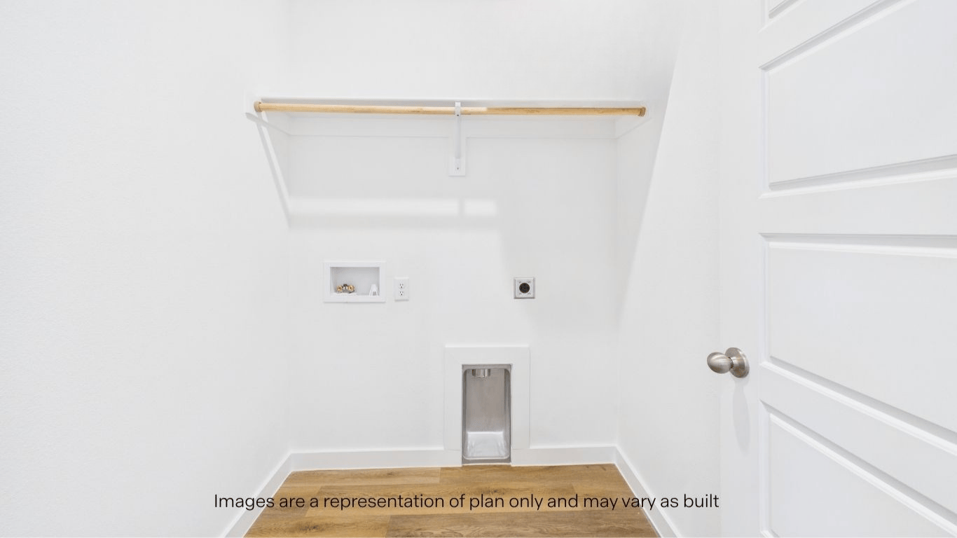 Laundry room and utility closet space with extra storage