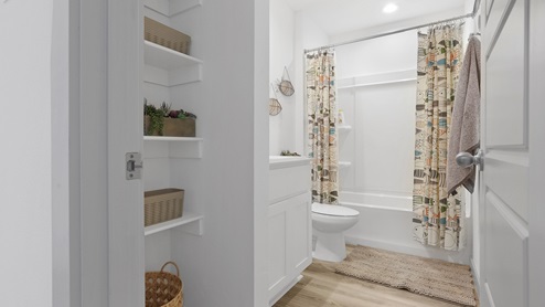 secondary bathroom with tub