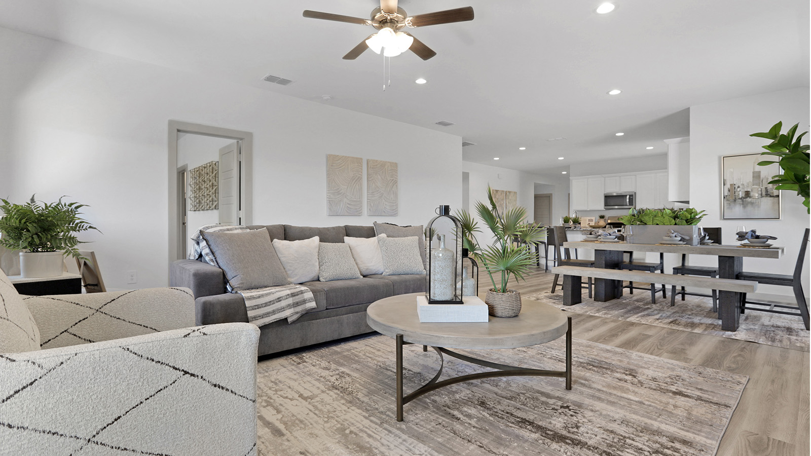 Living area with decor