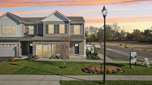 Front exterior of model home