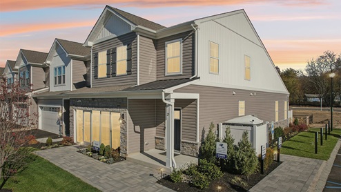Front exterior of model home