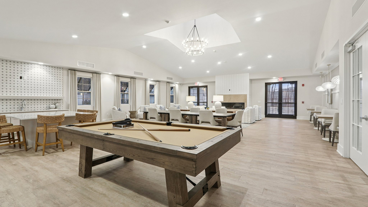 Coves Clubhouse pool table and rec room