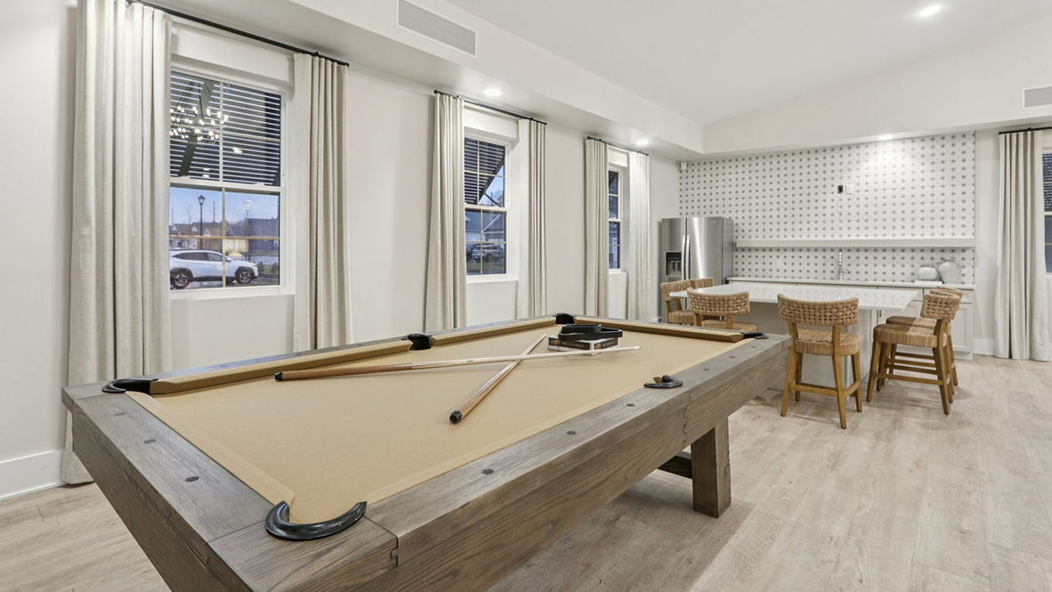 Coves Clubhouse interior pool table