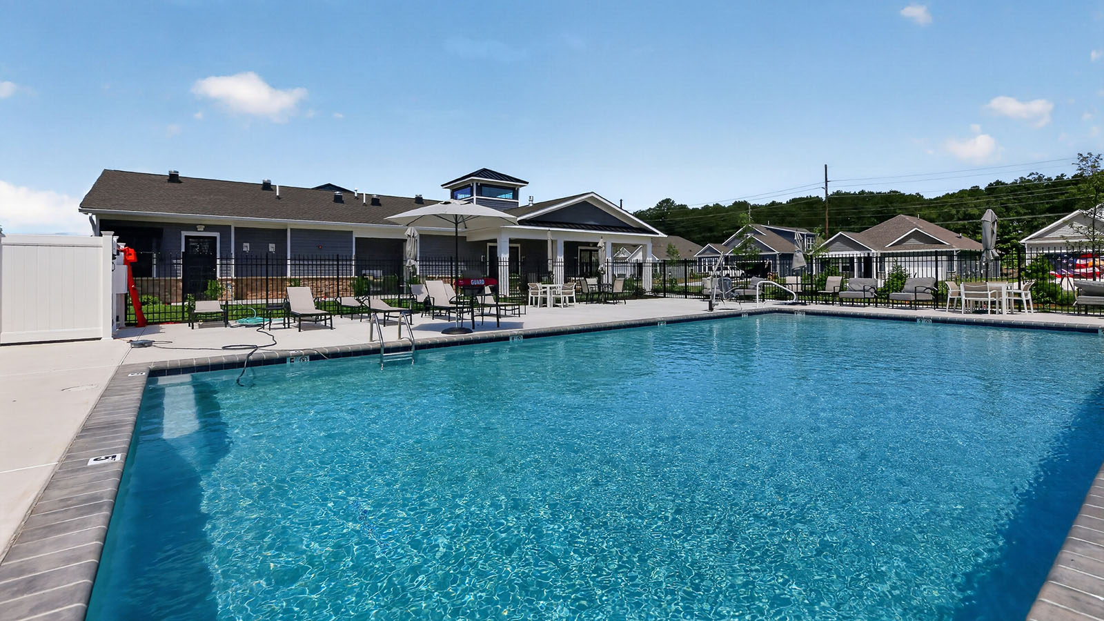 Expansive pool and pool deck at Coves at ocean club