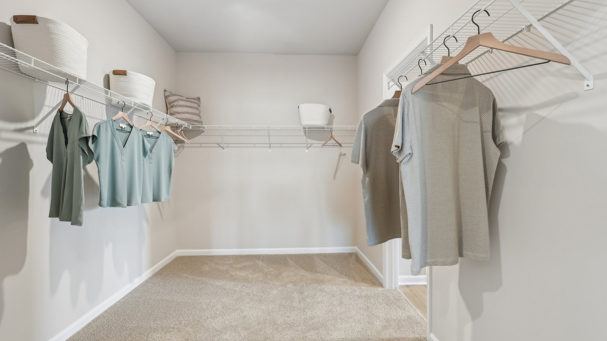 large walk in closet off the primary and full bath