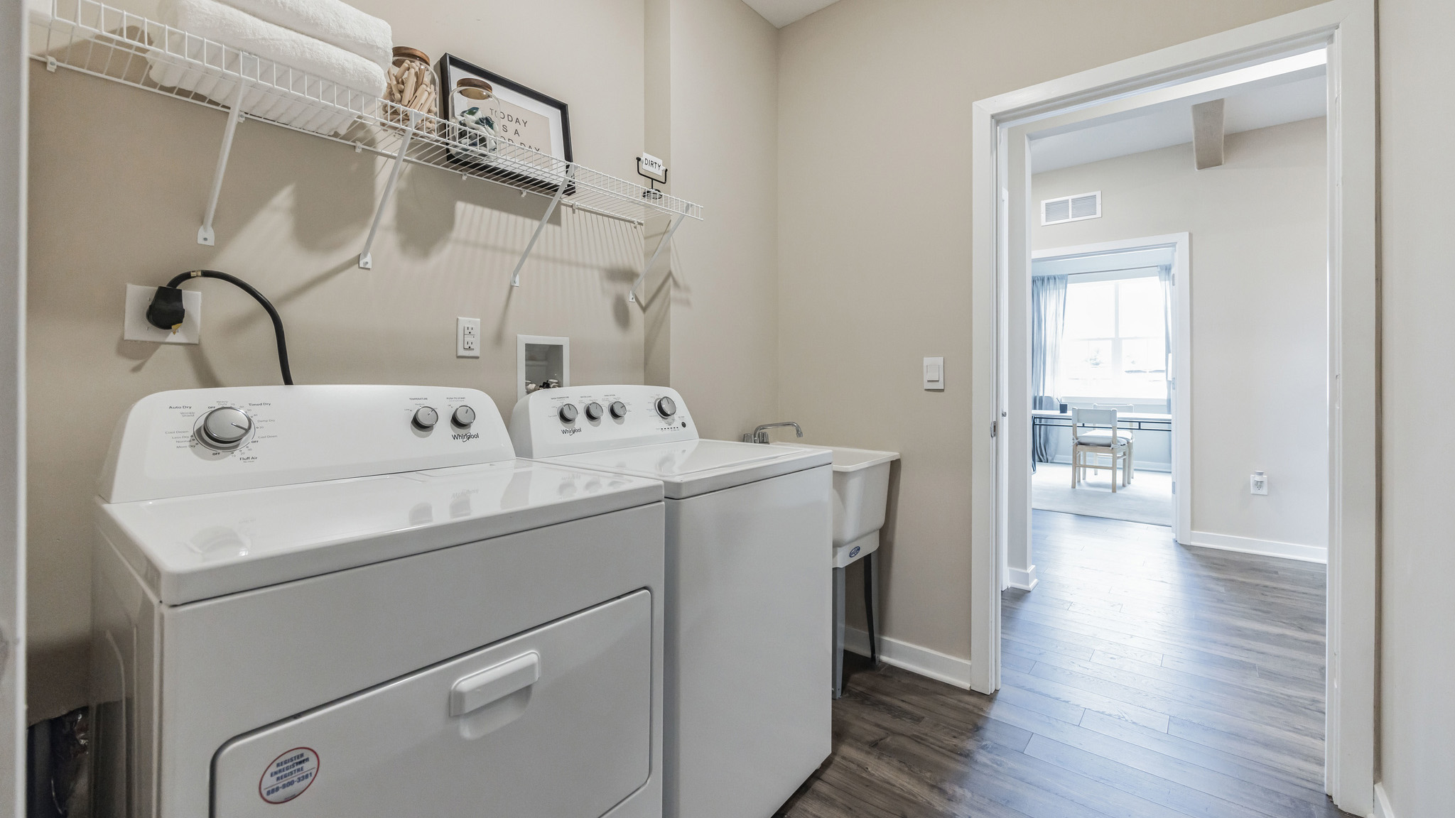 first floor laundry room