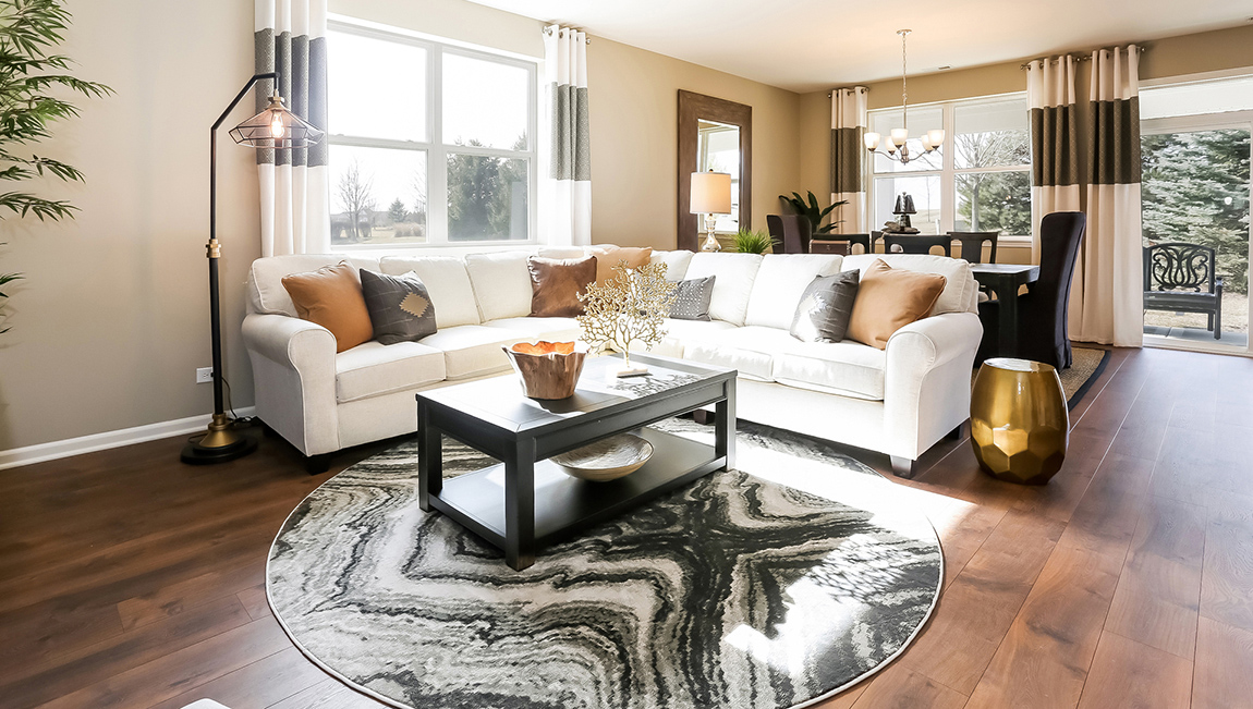 open concept living room