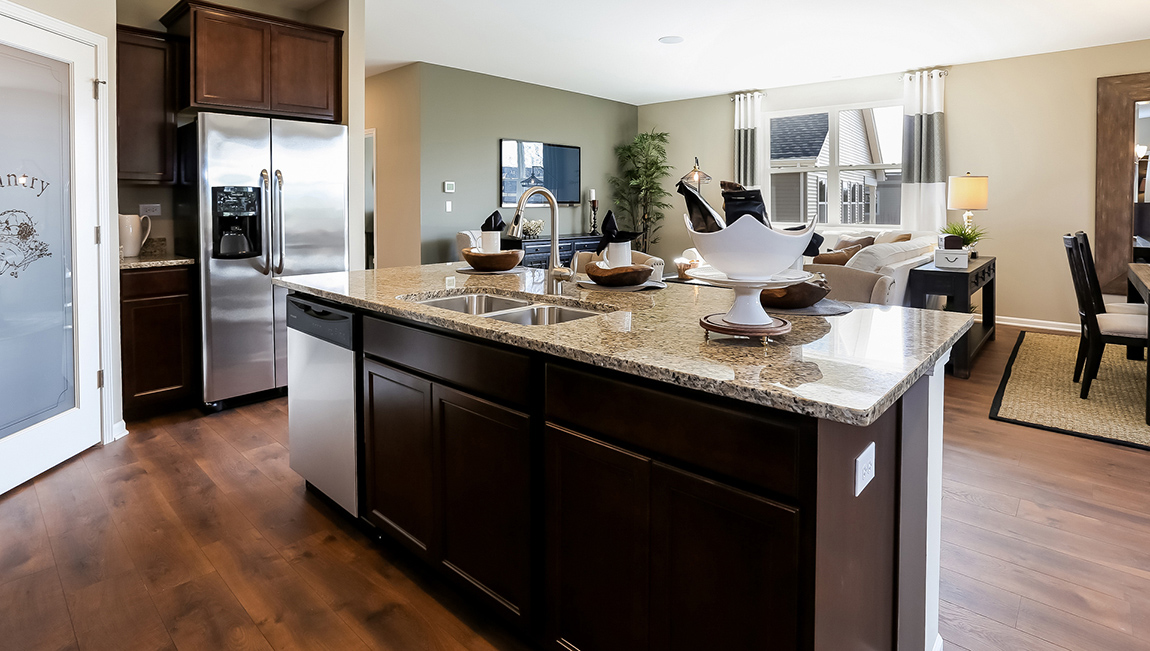 kitchen with breakfast bar island