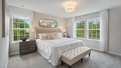 spacious primary bedroom