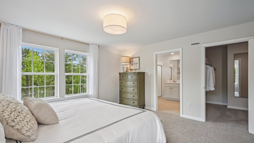 spacious primary bedroom